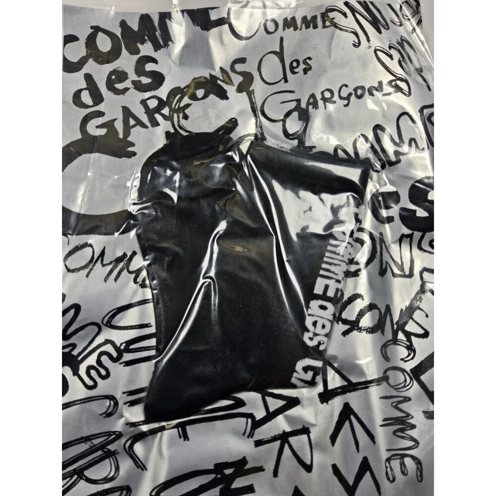 Comme des Garcons Logo Black Socks Japan Size S